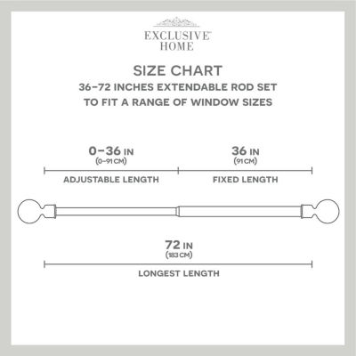 Exclusive Home Curtains Silver Aged Sphere 1 Adjustable Curtain Rod