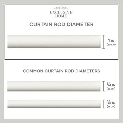 Exclusive Home Curtains Silver Aged Sphere 1 Adjustable Curtain Rod