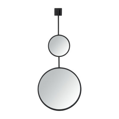 Safavieh Jander Wall Mount Round Decorative Wall Mirror, Color Black