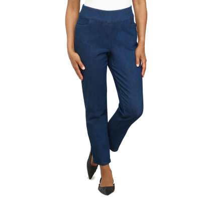 Alfred Dunner Classics Womens Mid Rise Straight Pull-On Pants - JCPenney