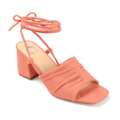 Journee Collection Felisity Womens Round Open Toe Block Heel Pumps