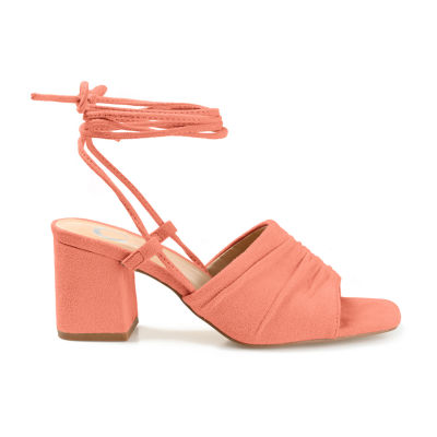 Journee Collection Felisity Womens Round Open Toe Block Heel Pumps