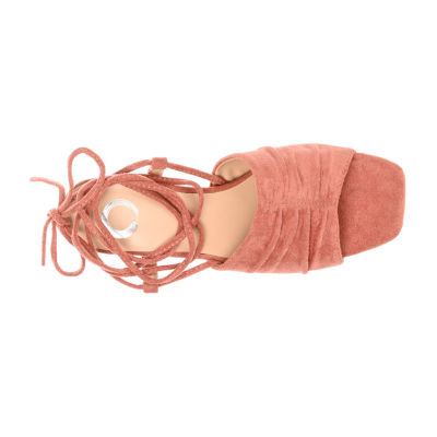 Journee Collection Felisity Womens Round Open Toe Block Heel Pumps