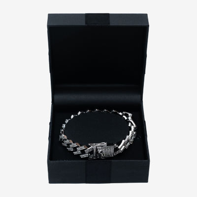 Mens Stainless Steel Solid 8 1/2 Inch Link Bracelet