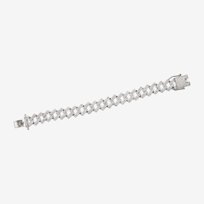 Mens Stainless Steel Solid 8 1/2 Inch Link Bracelet