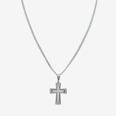 Mens Zirconia Stainless Steel 2-pc. Jewelry Set