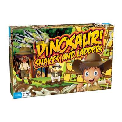 Outset Media Dinosaur Snakes And Ladders - A Dino-Sized Twist On A Classic Game 14-pc. Board Game