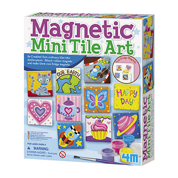 Toysmith 4m 4563 Magnetic Mini Tile Art - Diy Paint Arts & Crafts Magnet Kit  For Kids - Fridge; Locker; Party Favors; Craft Project Gifts For Boys &  Girls Kids Craft Kit - JCPenney