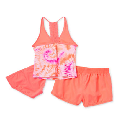 ZeroXposur Big Girls Tie Dye Tankini Set