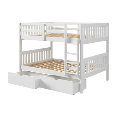 Austin Mission Bunk Bed with Under Bed Drawers - Full over Full
