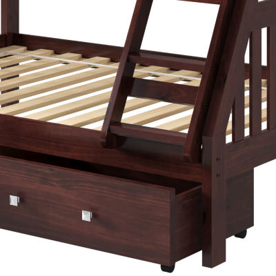 Austin Mission Twin over Full Bunk Bed with Dual Underbed Drawers