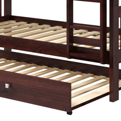 Austin Mission Twin over Bunk Bed with Trundle