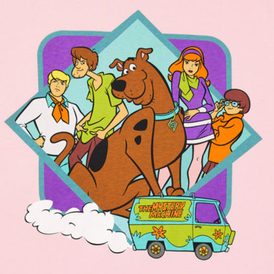Juniors Womens Crew Neck Short Sleeve Scooby Doo Graphic T-Shirt