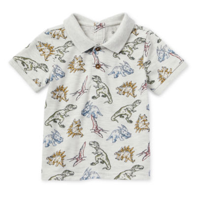 Okie Dokie Toddler Boys Adaptive Short Sleeve Polo Shirt