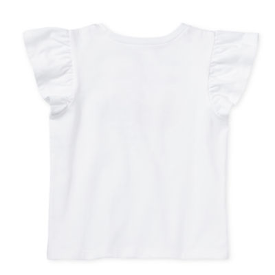 Okie Dokie Toddler & Little Girls Round Neck Short Sleeve Regular Fit Graphic T-Shirt