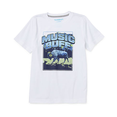 Thereabouts Little & Big Boys Crew Neck Short Sleeve Graphic T-Shirt, X-large , White