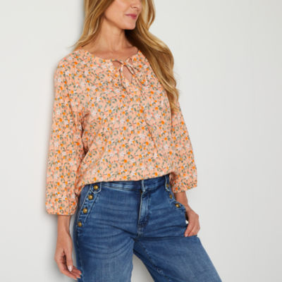 St. John's Bay Womens Long Sleeve Blouse