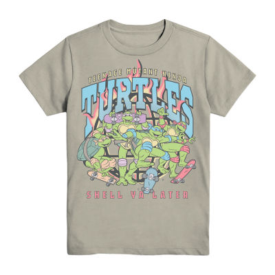 Little & Big Boys Crew Neck Short Sleeve Teenage Mutant Ninja Turtles Graphic T-Shirt