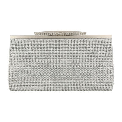 American Glamour Badgley Mischka Mesh Frame Crystal Clasp Evening Bag