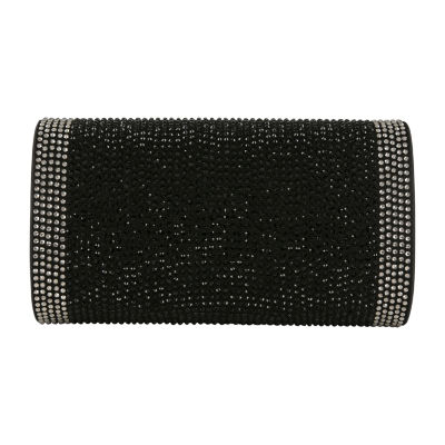 American Glamour Badgley Mischka Crystal Border Flap Evening Bag ...