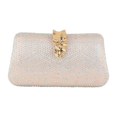 Badgley Mischka Rhinestone Evening Bag with Chain in Black