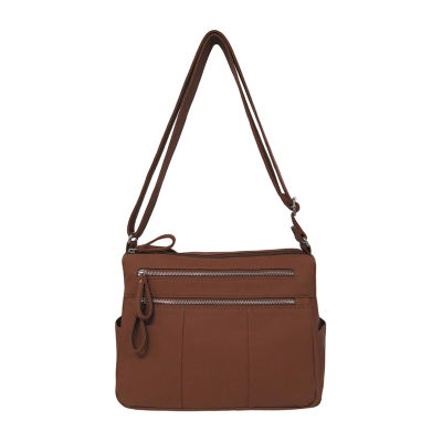 Bueno of California Smooth Washed Top Zip Crossbody Bag