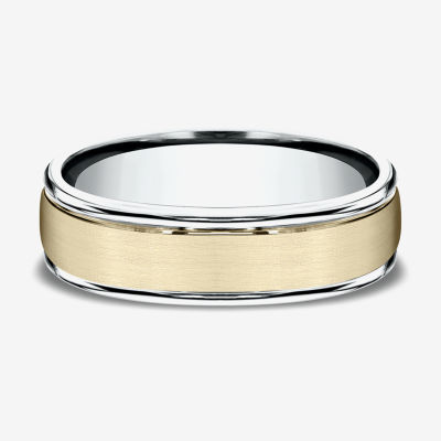 6MM 10K Two Tone Gold Wedding Band