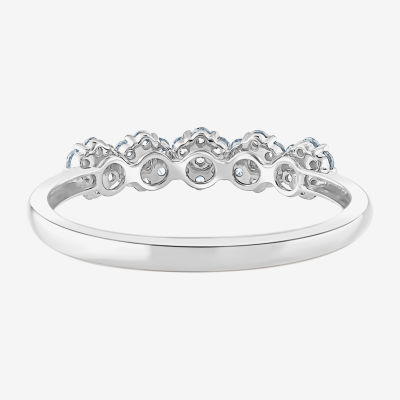 Diamond Blossom (H-I / I1) 2MM 1/4 CT. T.W. Lab Grown White Sterling Silver Band