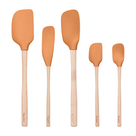 Tovolo Flex-Core Wood Handle 5-pc. Spatula Set, One Size, Orange