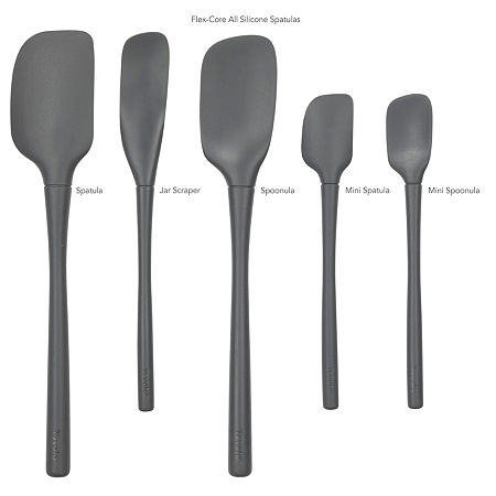 Tovolo Flex-Core All Silicone 5-pc. Spatula Set, One Size, Black