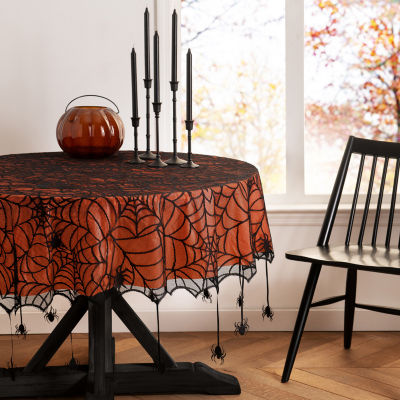 Elrene Home Fashions Crawling Halloween 70" Round Tablecloth