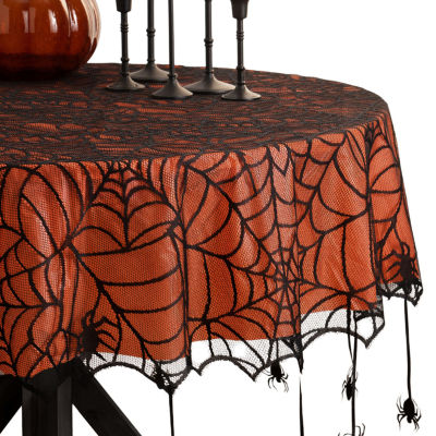 Elrene Home Fashions Crawling Halloween 70" Round Tablecloth