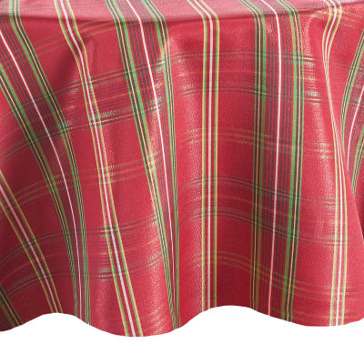 Elrene Home Fashions Shimmering Plaid Tablecloth