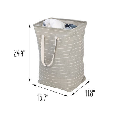 Honey-Can-Do Gray Folding Laundry 2-pc. Polyester Blend Folding Hamper