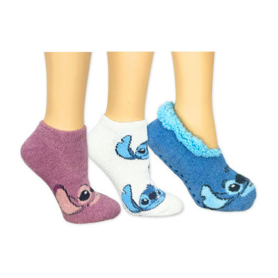 Womens Multi-Pack 3 Pair Lilo & Stitch Slipper Socks