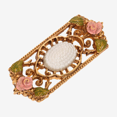 1928 Pink Rose Brooch