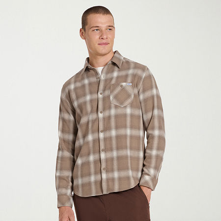 Hurley Mens Long Sleeve Regular Fit Flannel Shirt, Xx-large, Beige
