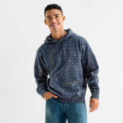 Arizona Mens Long Sleeve Fleece Big and Tall Hoodie, Color: Navy