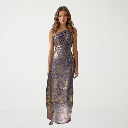 Rene By Rene Ruiz Collection Womens Sleeveless Evening Gown In Purple