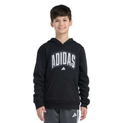 adidas Big Kid Boys Long Sleeve Fleece Active Hoodie