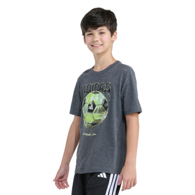 adidas Big Kid Boys Crew Neck Short Sleeve Regular Fit Graphic T-Shirt