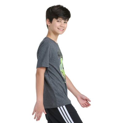adidas Big Kid Boys Crew Neck Short Sleeve Regular Fit Graphic T-Shirt