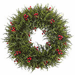 Nearly Natural 20in Indoor Christmas Wreath