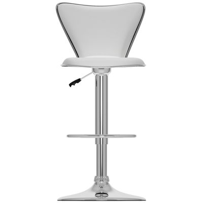 Curved Back Adjustable Bar Stools- Set of 2