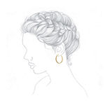 Monet® Gold-Tone Crystal Oval Hoop Earrings