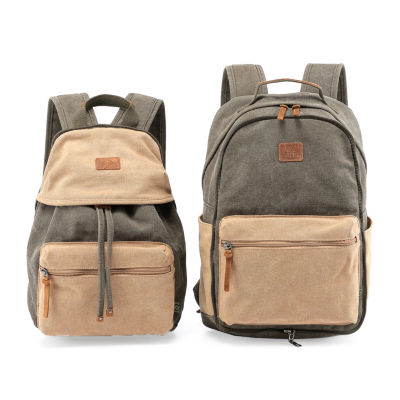 TSD Brand Trail Tree Double Canvas Laptop Backpacks