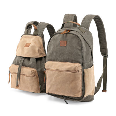 TSD Brand Trail Tree Double Canvas Laptop Backpack