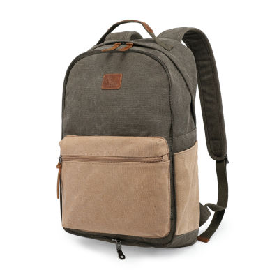 TSD Brand Trail Tree Double Canvas Laptop Backpack