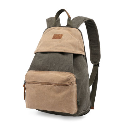 TSD Brand Trail Tree Double Canvas Laptop Backpack