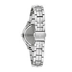 Bulova Womens Crystal Accent Silver Tone Stainless Steel Bracelet Watch 96l291